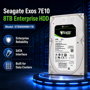 Pour disque dur d'entreprise Seagate Exos 7E10 ST8000NM017B 8 To, 3,5 pouces SATA 6 Gb/s 7200 tr/min CMR, disque dur de serveur - Product Image 1