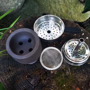 Amy Deluxe Shisha Bowl Head Smoke Hookah Accesorios Cerámica Metal Carbón Filtro Adaptador Hookah Shop Lounge Bar Cafe Shisha - Product Image 1