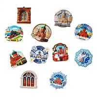 Aimant de réfrigérateur en résine, style minimaliste, couleur unie, souvenirs de voyage, décoration créative pour la maison, Harbin Ice City