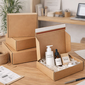 Boîtes d'emballage cadeaux en carton ondulé personnalisées, pliables, carrées, avec fermeture éclair, pour vêtements - Product Image 6