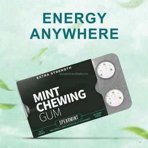 Goma de mascar con cafeína de menta extrafuerte <span class=keywords><strong>Natural</strong></span> de etiqueta privada para una mayor claridad mental de enfoque energético - Product Image 2