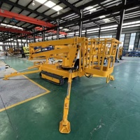 Plateforme élévatrice télescopique araignée à grande portée de 16 m pour la construction de structures en acier