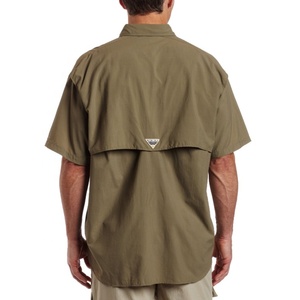 Chemise de pêche boutonnée décontractée à manches courtes pour homme haute qualité personnalisée séchage rapide résistant aux UV-Nylon Spandex Polyester grande taille - Product Image 5