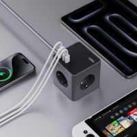 Nouveautés 2026 Prise multiple USB portable de voyage 16A avec 3 prises AC EU et 1 USB-A et 2 ports Type-C PD20W