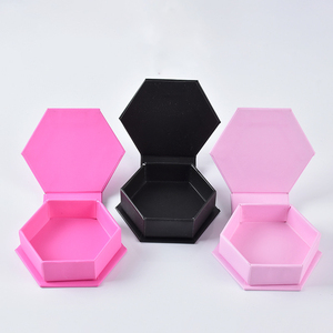 Custom <b>Gift</b> Packaging Hexagonal Jewelry <b>Box</b> Eyelash Packaging <b>Box</b> Eyelash Cluster Magnetic <b>Box</b> - Product Image 1