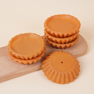 Simulated Cantonese <b>egg</b> tart crust props, handmade food toys, cake materials, dollhouses, light clay containers, kitchenware - Product Image 1