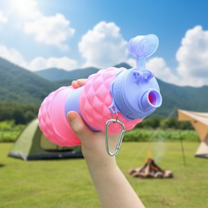 Botella de Agua Plegable de Silicona de Colores para Niños, Libre de BPA, Reutilizable, para Beber Directamente, para Viajes, Campamentos, Senderismo y Excursiones - Product Image 2
