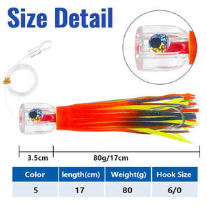 Señuelo <span class=keywords><strong>de</strong></span> Pesca <span class=keywords><strong>de</strong></span> Atún <span class=keywords><strong>de</strong></span> 6/9 Pulgadas para Pesca <span class=keywords><strong>de</strong></span> Grandes Peces, Cebo Artificial Suave <span class=keywords><strong>de</strong></span> Resina, Señuelo <span class=keywords><strong>de</strong></span> Pulpo y Calamar para Pesca <span class=keywords><strong>de</strong></span> Fondo con Liberación <span class=keywords><strong>de</strong></span> Agua - Product Image 3