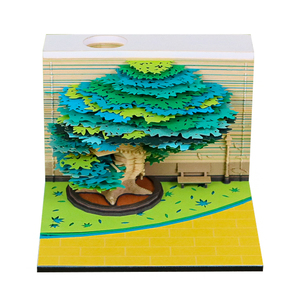 Bloc-notes 3D en forme d'arbre, calendrier, bloc-notes, papier artistique, artisanat, bloc-notes 3D, décoration de bureau, ensemble de papeterie, cadeau original, article d'anniversaire - Product Image 1