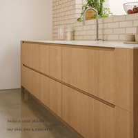 Meubles de cuisine modernes en bois cannelé, solution de mobilier sur mesure pour toute la maison, idéale pour les projets résidentiels intérieurs et extérieurs.