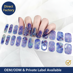 Diseños en Existencia, Tiras de Uñas de Gel Autoadhesivas, Fáciles de Aplicar y Retirar, Sin Lámpara UV, Pegatinas de Uñas de Gel - Product Image 1