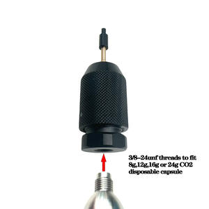 Adaptador de aguja de carga de recarga de CO2 con roscas de 3/8-24unf compatibles con cápsula desechable de CO2 de 8g,12g,<span class=keywords><strong>16g</strong></span> o 24g - Product Image 2