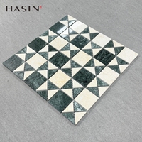 Mosaïque en marbre naturel découpée sur mesure, résistante à l'usure, pour la décoration des sols et des murs intérieurs, facile à nettoyer