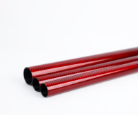Tube en fibre de carbone sans soudure, tissage sergé 3K, épaisseur personnalisée, 1000 mm, pour modèle d'avion RC