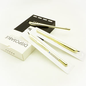 12 pièces/paquet Stylo de microblading jetable Aiguilles 14F Stylo de <span class=keywords><strong>tatouage</strong></span> manuel pour sourcils avec lames d'aiguilles de maquillage permanent - Product Image 6