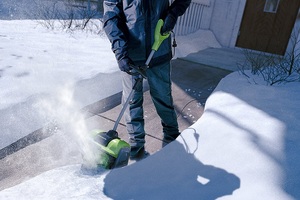 Quitanieves de Jardín, Pala Quitanieves Eléctrica de 12 Pulgadas, Máquina Quitanieves con Ruedas - Product Image 5