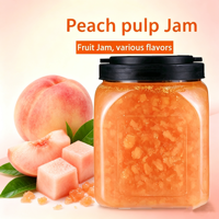 Purée de pêches en gros 3kg, ingrédient spécial pour les garnitures de fruits pour le thé au lait, la pâtisserie, les gâteaux et toutes sortes de desserts