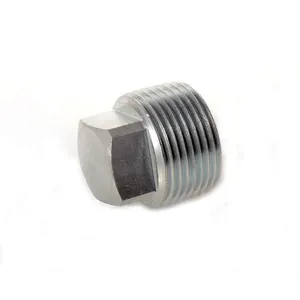 Stainless Steel Square Plugs Forged Pipe Fittings / High Pressure Male NPT/RT Thread Plug