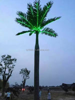 Faux palmier LED personnalisé avec lumières solaires, grand, artificiel, pour l'extérieur, 3m 4m 5m 6m, unités