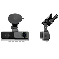 Enregistreur DVR de voiture à 3 objectifs, caméra de tableau de bord de voiture avec enregistreur vidéo 4K avant et arrière 1080P, écran IPS, trois objectifs, enregistrement en boucle