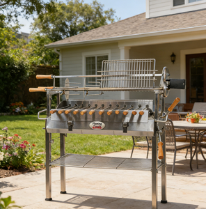 Girarrosto Deluxe Cipriota in Acciaio Inossidabile Multifunzione <span class=keywords><strong>per</strong></span> Gyros e Arrosto, Capacità 13kg - Product Image 2