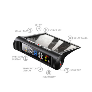 Năng lượng mặt trời có thể sạc lại <span class=keywords><strong>Tire</strong></span> <span class=keywords><strong>Pressure</strong></span> Monitor C240 đen thông minh <span class=keywords><strong>Tire</strong></span> màn hình an toàn với cảm biến bên ngoài - Product Image 3
