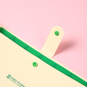 Carpeta de archivos expansible de 8 bolsillos con cierre de botón, tamaño carta <span class=keywords><strong>A4</strong></span>, organizador de recibos de documentos de papel, carpeta de archivo de acordeón - Product Image 3