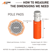 Protections de pilastres flexibles rondes personnalisées, rembourrage protecteur pour terrain de basket-ball intérieur, protection contre les impacts des colonnes