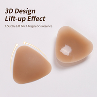 Cache-tétons triangulaires invisibles et sans couture en silicone auto-adhésifs de 7,5/10 cm pour bonnets de bikini
