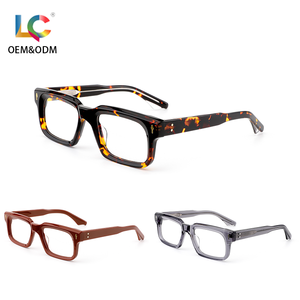 Chất Lượng Hàng Đầu Retro Acetate Kính Với Hình Chữ Nhật Khung Biểu Tượng Tùy Chỉnh Đọc Kính Mắt Khung Kính Quang Học Cho Nam Giới - Product Image 1