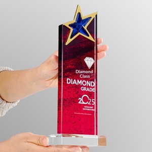 Trophée en métal et cristal personnalisé en forme d'étoile à <span class=keywords><strong>cinq</strong></span> branches pour <span class=keywords><strong>les</strong></span> employés exceptionnels et <span class=keywords><strong>les</strong></span> champions – Élégant et haut de gamme – Nouveau modèle 2025 - Product Image 4
