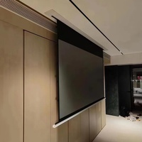 Écran ALR motorisé caché pour plafond de 84 à 150 pouces Écran de projection pour plafond en matériau acoustiquement transparent 4K 8K