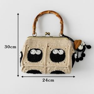Custom Hand-Woven Gold Bamboo Crochet Bag Internet Celebrity Popular Mushroom Gold Ice for Cream Fashion <b>Accessory</b> - Product Image 6