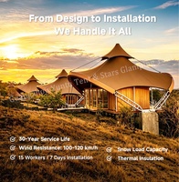 Villa Suite Glamping Mewah Afrika Prefabrikasi untuk Liburan Keluarga Seperti Tenda