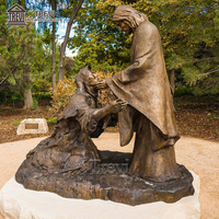 Sculpture en bronze de Jésus et ses apôtres TREVI, statue de Jésus en bronze doré pour commémoration religieuse en extérieur