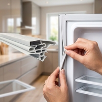 Junta de PVC Magnética Flexible y Suave Extruida Personalizada para Puerta de Refrigerador, Tira de Sellado de PVC para Refrigerador y Congelador