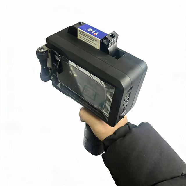 Handheld TIJ Inkjet Printer 600DPI HP Cartridge Portable Date Coder Batch Number Expiry Date Printer for Carton Cable Food