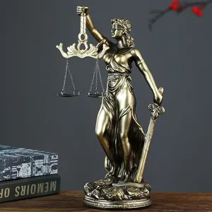 Statuette en polyrésine, déesse Thémiès en bronze, figurine personnalisée de la déesse grecque de la justice avec balance, décoration pour cabinet d'avocats - Product Image 2