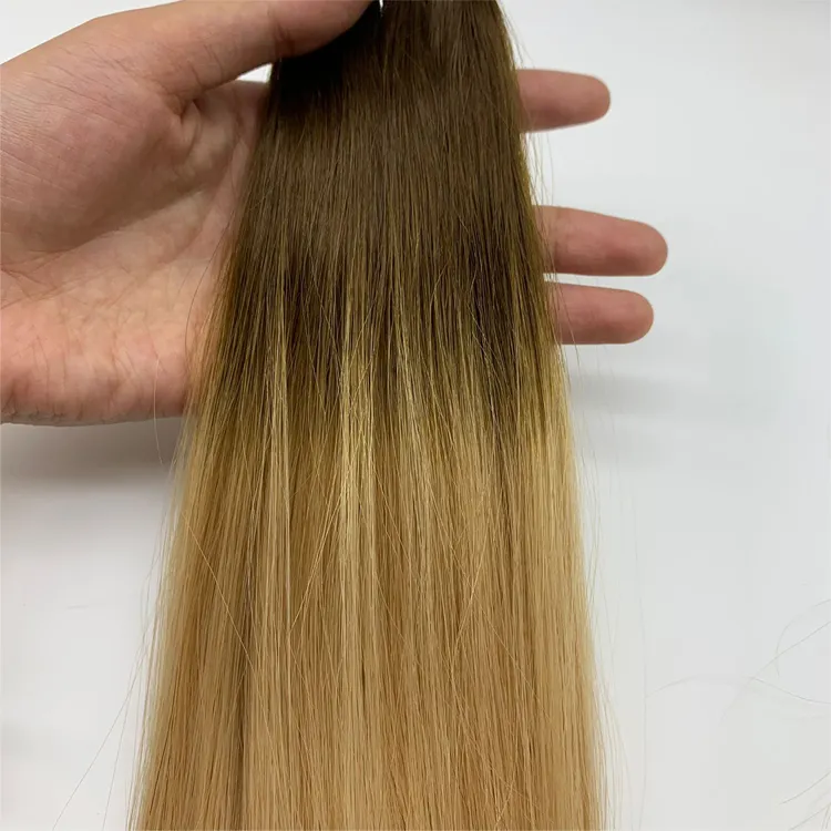 Genius Weft Extensión de cabello humano Remy Virgen rusa Genius Weft 12A Extensiones de cabello virgen Extensión de cabello humano Genius Weft Hai