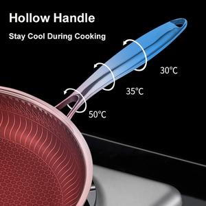 Tianxing Factory Triply Utensilios de cocina de acero inoxidable Sartén antiadherente de doble cara Juego de sartenes para cocinar Sartén antiadherente con tapa - Product Image 2