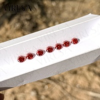 Moissanite en vrac certifiée, couleur rouge, taille portugaise ronde, pierre précieuse de 1 à 4 carats, taille nid d'oiseau rose, diamant simulé en vrac