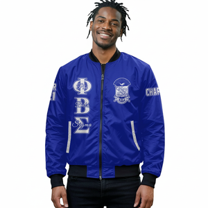 Phi Beta Sigma แจ็กเก็ตซาติน1914สีฟ้าที่กำหนดเองได้สมาคมสมาคมสมาคมสตรีชาวกรีกเครื่องแต่งกายระดับวิทยาลัย Sigma ขนาดใหญ่ - Product Image 1