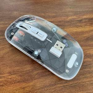 Souris sans fil Lulin BT, rechargeable, double mode 2.4G, souris optique <span class=keywords><strong>portable</strong></span> silencieuse pour ordinateur <span class=keywords><strong>portable</strong></span>/PC/tablette - Product Image 1