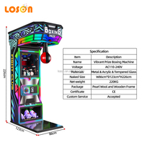 Nouvelle conception d'usine : Machine de boxe commerciale d'arcade avec éclairage LED, jeu Lucky Boxer et armoire à cadeaux pour club sportif