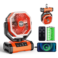 Ventilador de Camping Recargable OEM/ODM de 16000 mAh con Luz Nocturna y Función de Banco de Energía