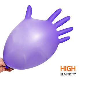 Poignée alimentaire <span class=keywords><strong>ou</strong></span> usage industriel poudre sans latex sécurité travail gants jetables en <span class=keywords><strong>nitrile</strong></span> violet - Product Image 3