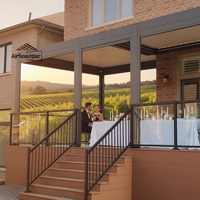 Pergola commerciale Airfun en aluminium robuste avec toit à lames orientables – Écologique, autoportante, pour patio extérieur et jardin