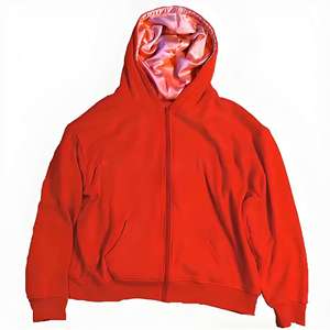 Manteau d'hiver ample à capuche doublé de satin pour hommes, 400 grammes par mètre carré, style épais en tissu tricoté 100% coton - Product Image 3