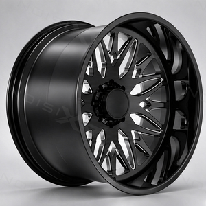 Jantes forgées sur mesure de 24, 28 et 30 pouces, 6x135, 6x139.7, finition noire usinée style KG1, finitions personnalisées pour Ford F-150, Silverado, Sierra Pick-up - Product Image 2