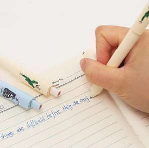 アニマルキングダムトライアングルゲルペンクリエイティブ学生文房具署名ペンブルー/ブラックインク0.7mm - Product Image 4